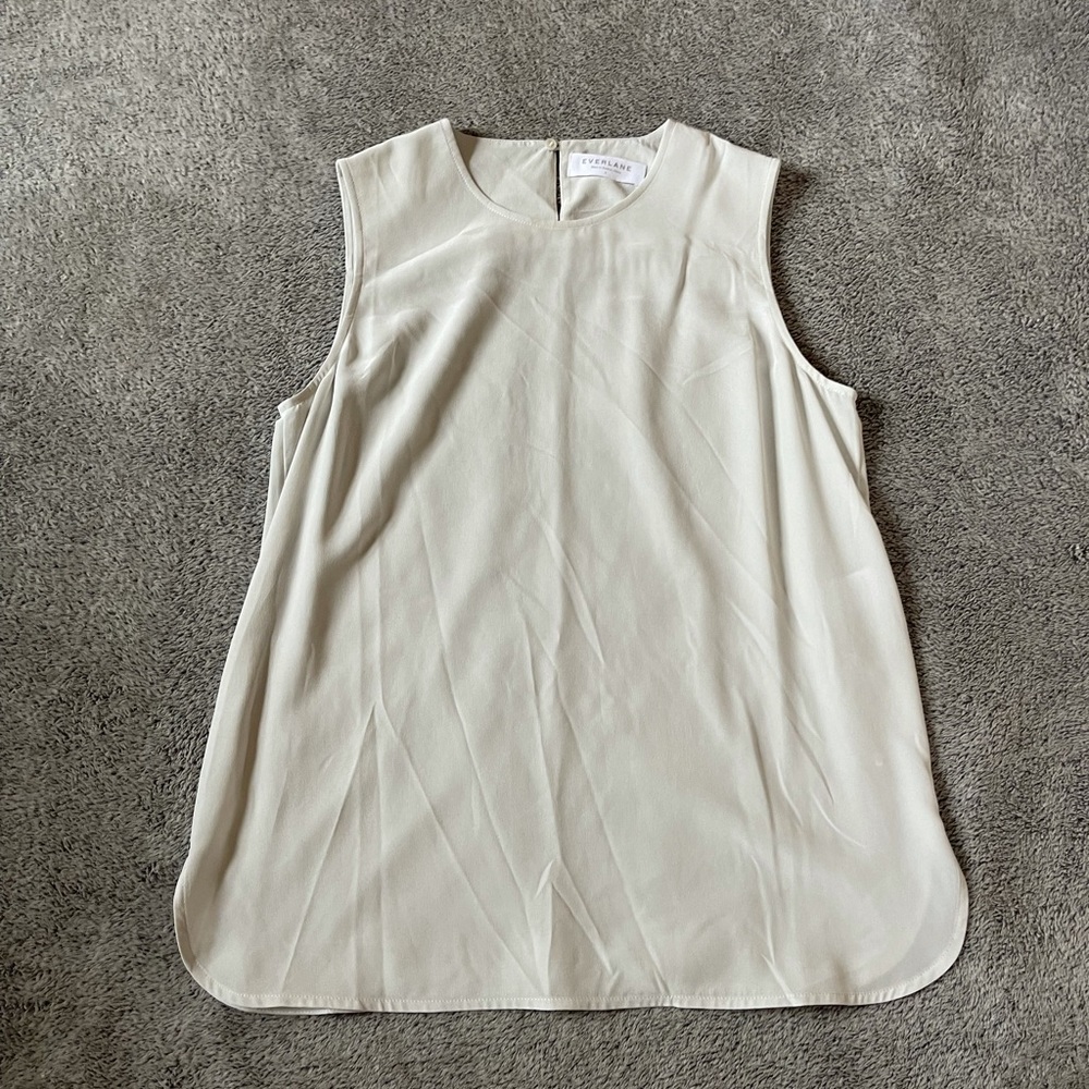 Everlane Ivory Silk Tank